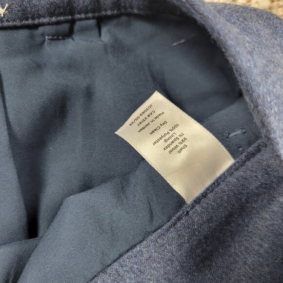 Talbots Pants Women’s 24W Luxe Wool Slim Ankle Pants Blue Career Work Lined - Picture 4 of 8